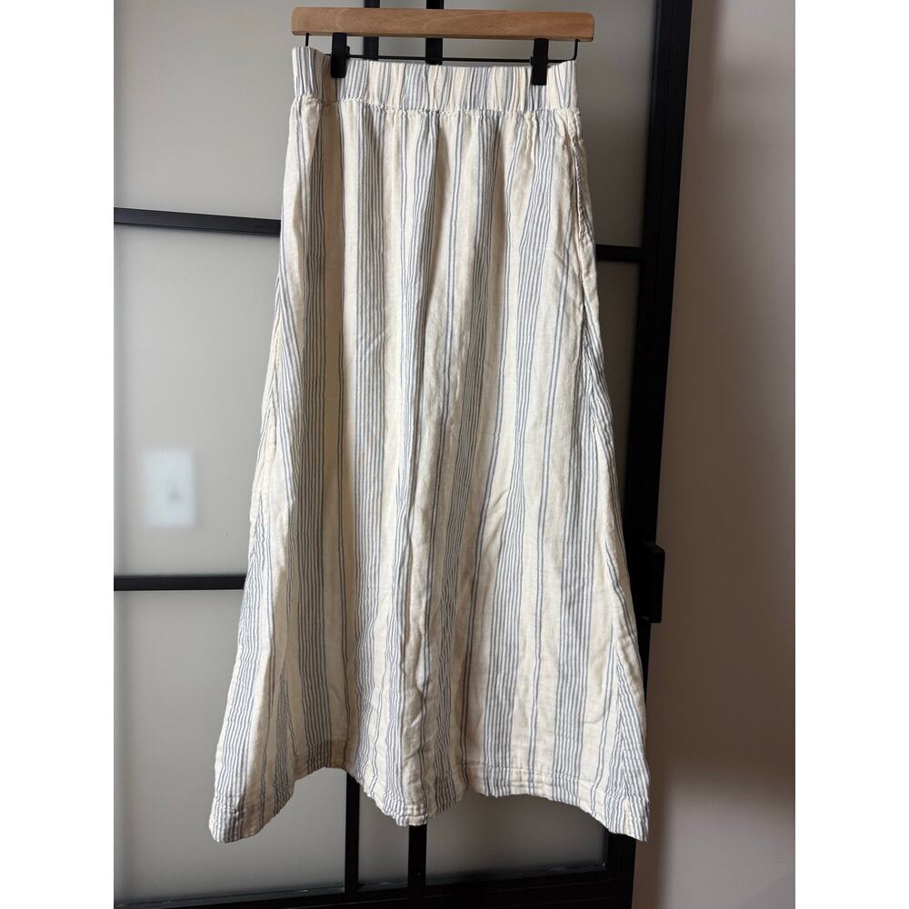 Pact Striped Midi Skirt Organic Cotton Size Small - Picture 2 of 7